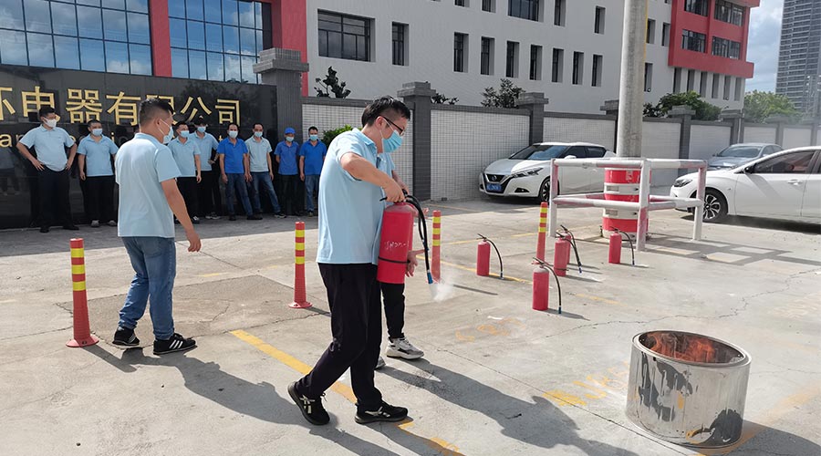 安全生產(chǎn)不松懈！金環(huán)電器開展消防應(yīng)急救援演練