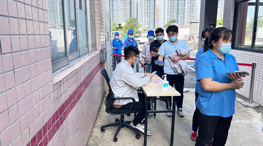 迅速防疫！金環(huán)電器積極配合醫(yī)護(hù)人員上門測核酸！