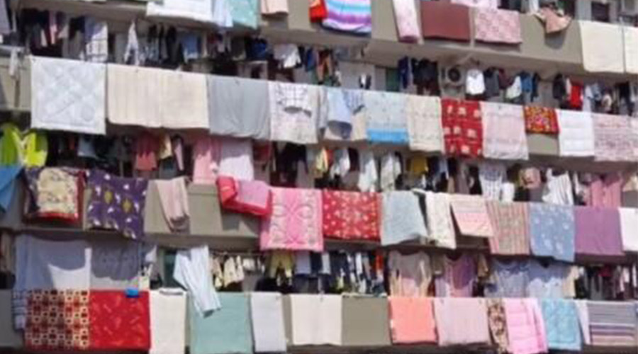 學?，F(xiàn)曬被大場面！滾筒衣服烘干機即烘即干大件棉被 便捷好用